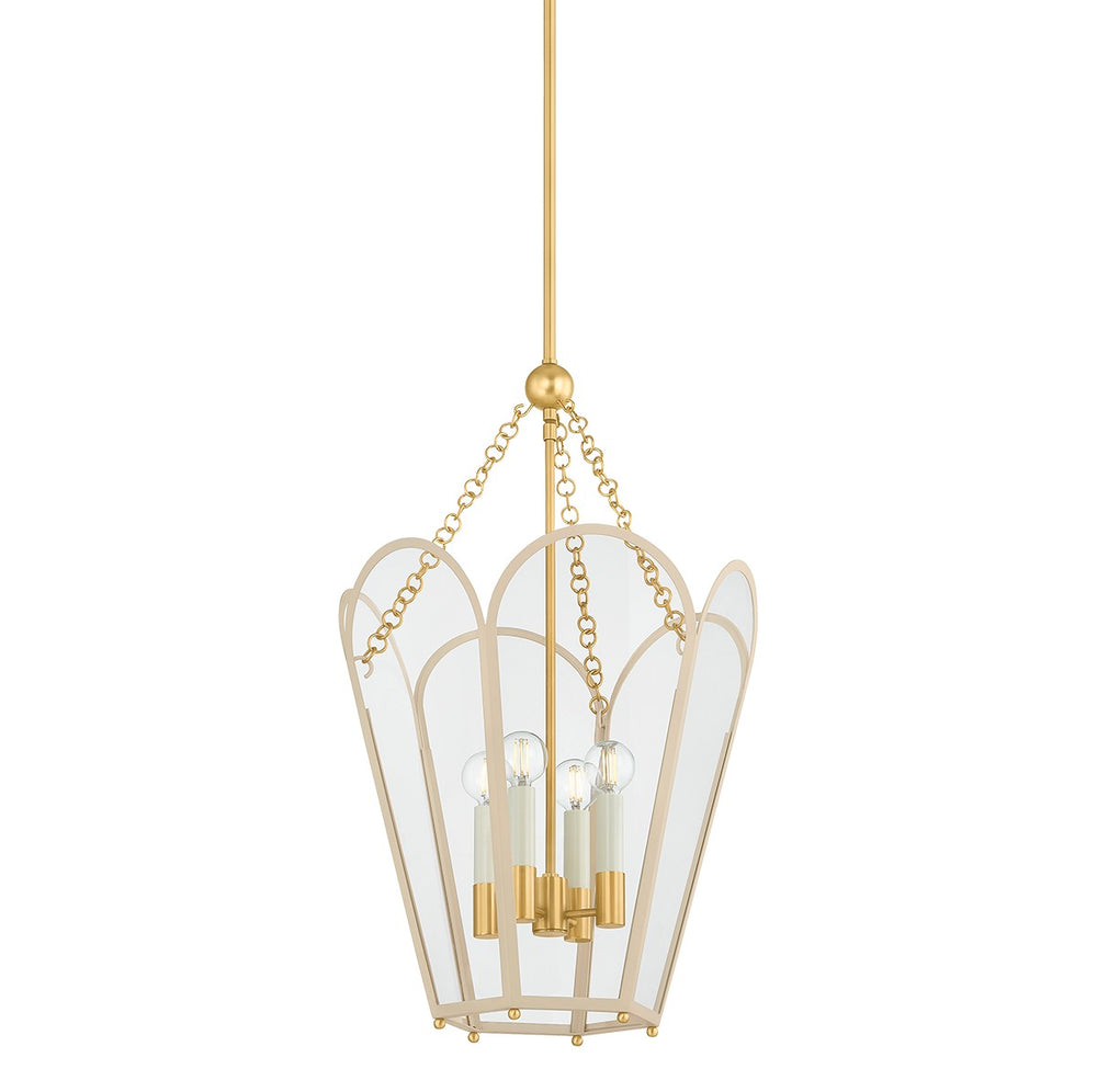 Mitzi Canada - Four Light Lantern - Clarisse - Aged Brass- Union Lighting Luminaires Decor