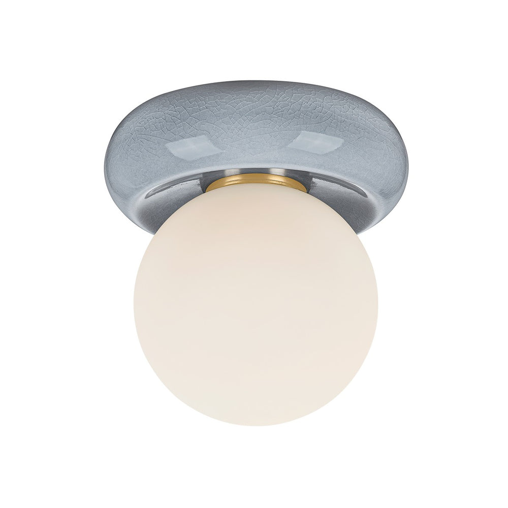 Mitzi Canada - One Light Flush Mount - Tyra - Aged Brass- Union Lighting Luminaires Decor