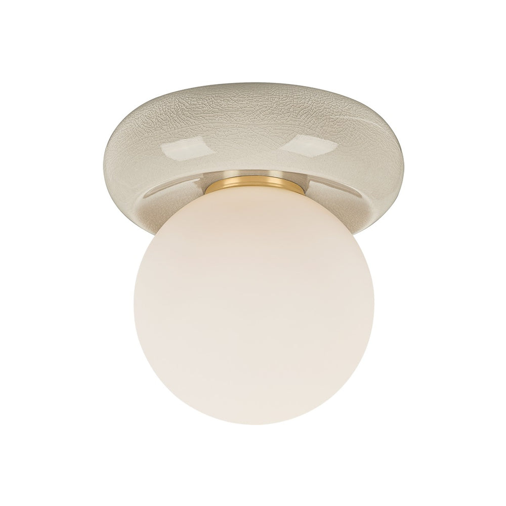Mitzi Canada - One Light Flush Mount - Tyra - Aged Brass- Union Lighting Luminaires Decor