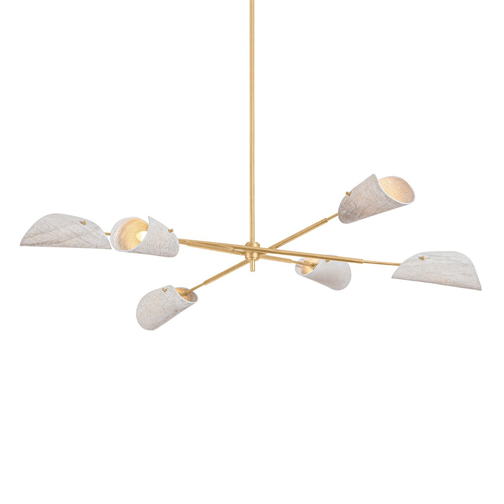 Troy Lighting Canada - Six Light Chandelier - Ken - Vintage Gold Leaf- Union Lighting Luminaires Decor