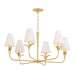Troy Lighting Canada - Six Light Chandelier - Quill - Gilded Ivory- Union Lighting Luminaires Decor