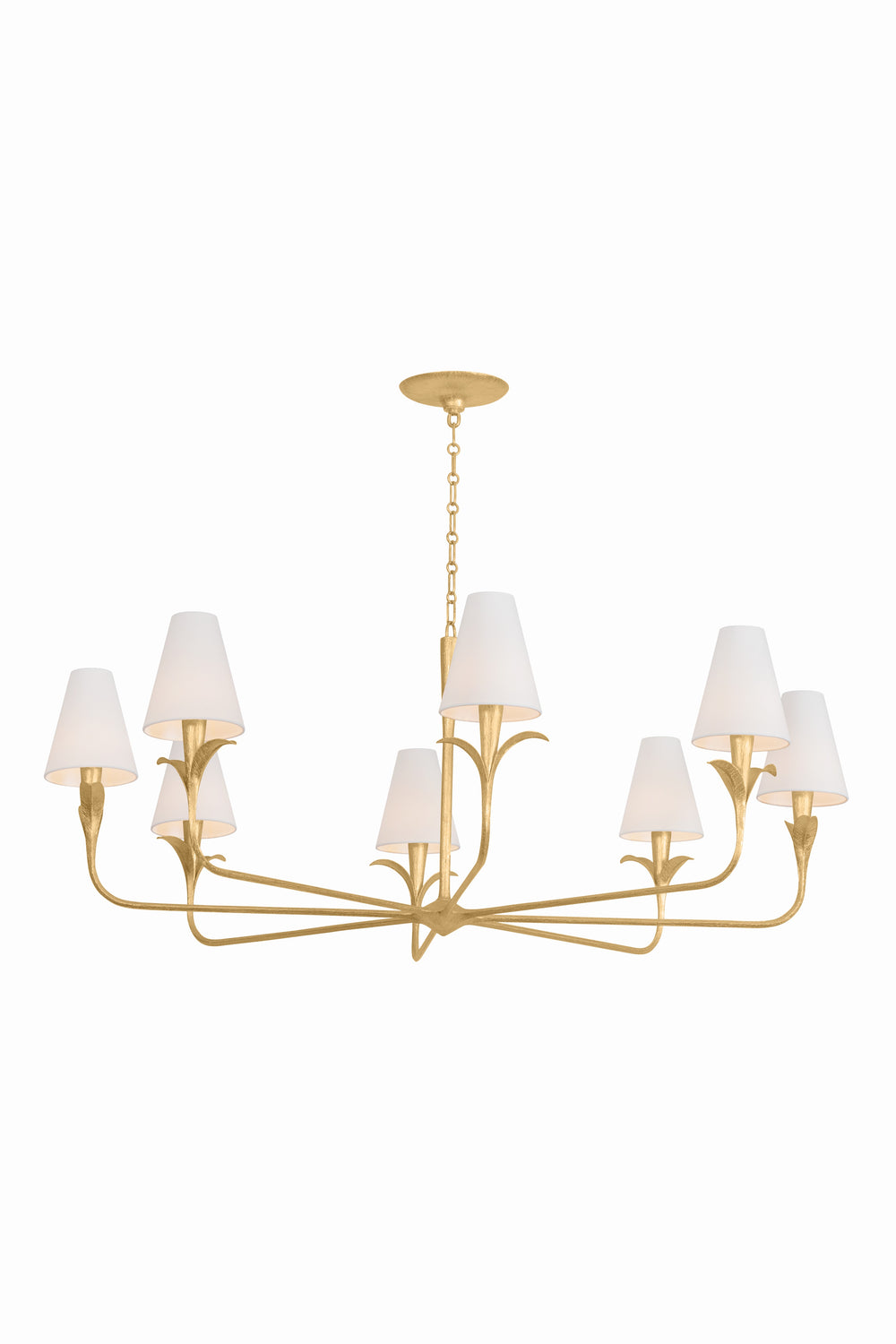 Troy Lighting Canada - Eight Light Chandelier - Quill - Gilded Ivory- Union Lighting Luminaires Decor