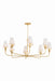 Troy Lighting Canada - Eight Light Chandelier - Quill - Gilded Ivory- Union Lighting Luminaires Decor