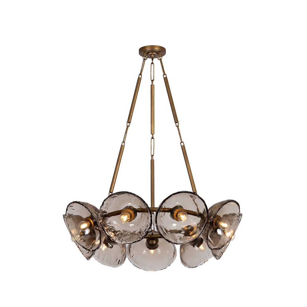 Troy Lighting Canada - Nine Light Chandelier - Diego - Patina Gold Leaf- Union Lighting Luminaires Decor
