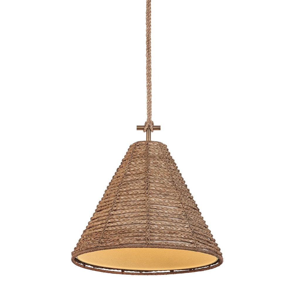 Troy Lighting Canada - One Light Pendant - Redwood - Patina Brass- Union Lighting Luminaires Decor