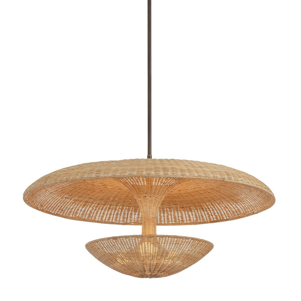 Troy Lighting Canada - Three Light Pendant - Draco - Bronze Leaf- Union Lighting Luminaires Decor