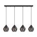 Eglo Canada - Four Light Pendant - Carlton 3 - Black- Union Lighting Luminaires Decor