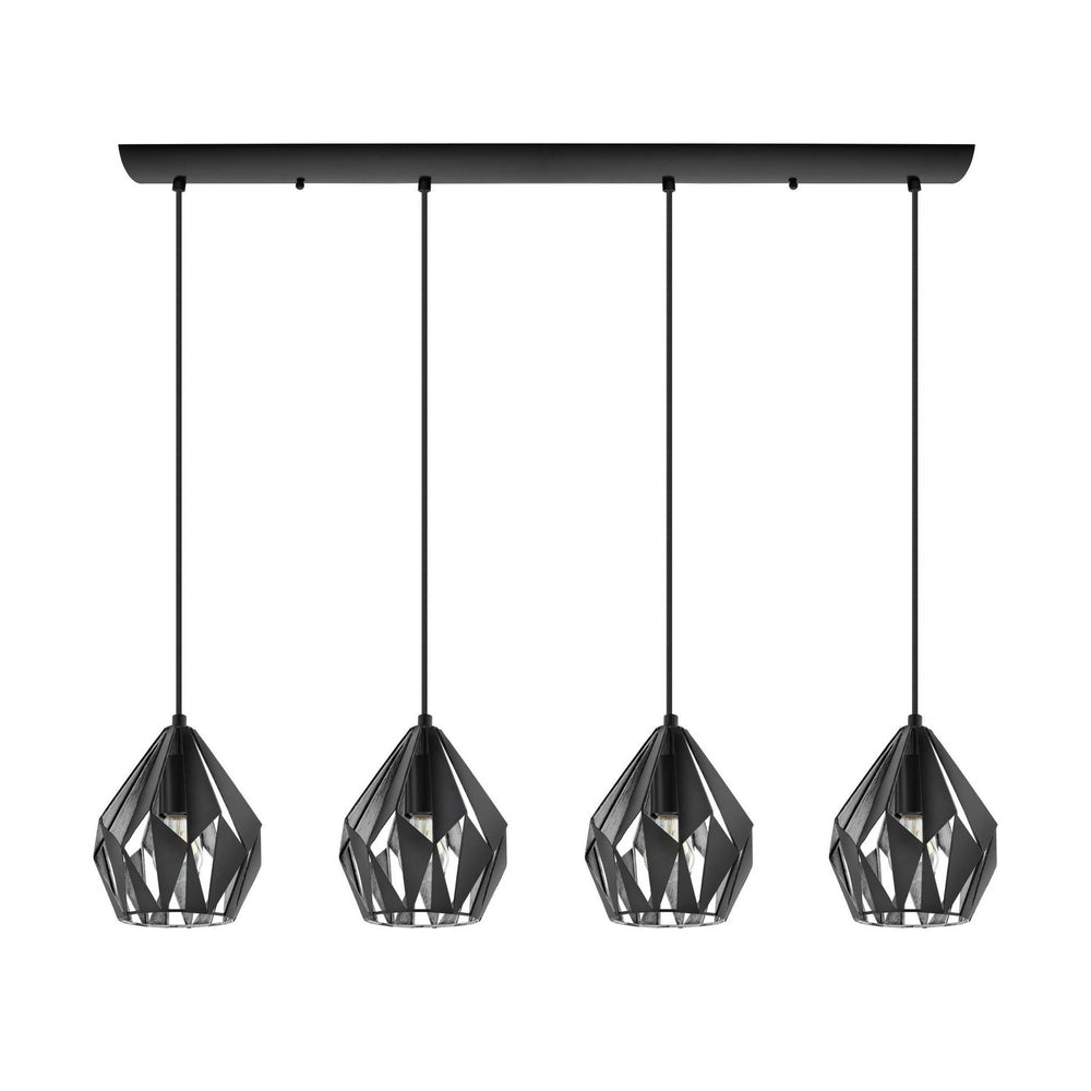 Eglo Canada - Four Light Pendant - Carlton 3 - Black- Union Lighting Luminaires Decor