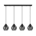 Eglo Canada - Four Light Pendant - Carlton 3 - Black- Union Lighting Luminaires Decor