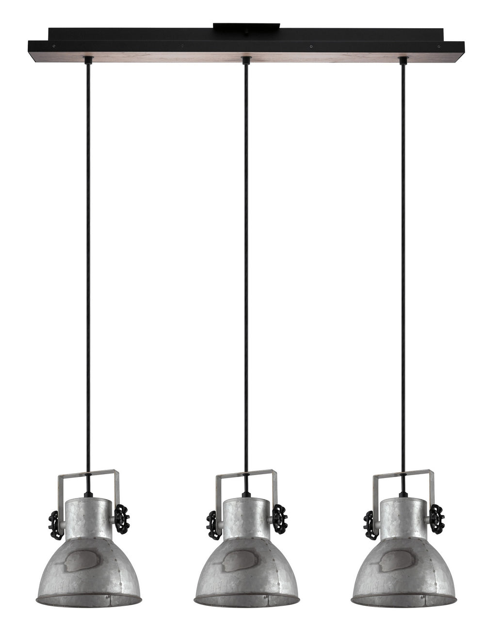 Eglo Canada - Three Light Pendant - Barnstaple - Black & Bleached Wood- Union Lighting Luminaires Decor