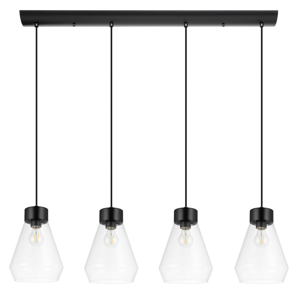 Eglo Canada - Four Light Pendant - Montey - Matte Black- Union Lighting Luminaires Decor