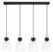 Eglo Canada - Four Light Pendant - Montey - Matte Black- Union Lighting Luminaires Decor