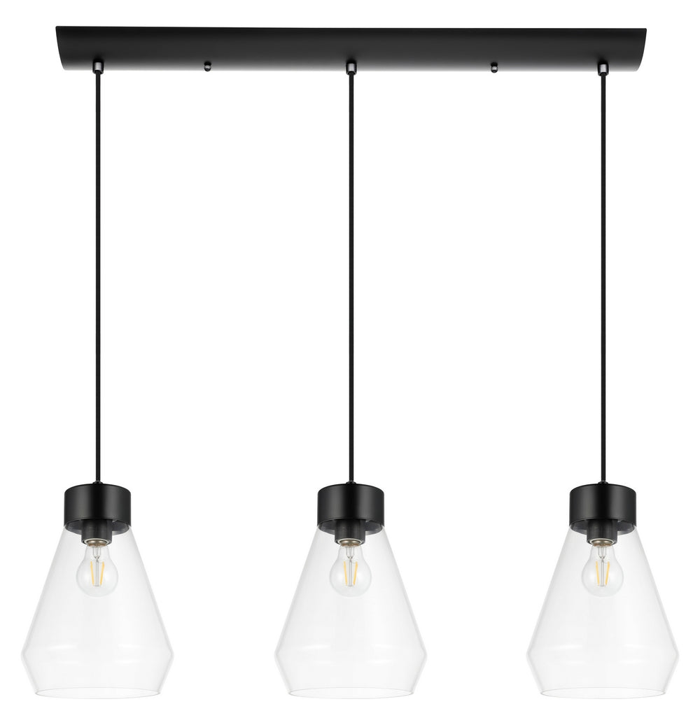 Eglo Canada - Three Light Pendant - Montey - Matte Black- Union Lighting Luminaires Decor