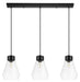 Eglo Canada - Three Light Pendant - Montey - Matte Black- Union Lighting Luminaires Decor