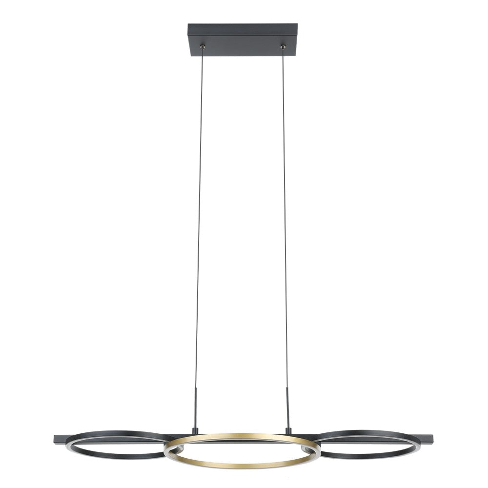 Eglo Canada - LED Pendant - Boyal 2 - Structured Black And Gold- Union Lighting Luminaires Decor