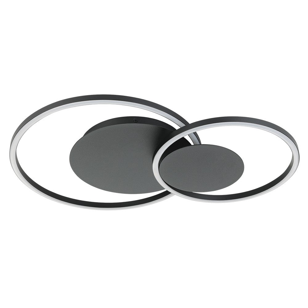 Eglo Canada - LED Ceiling Mount - Palma - Structured Black- Union Lighting Luminaires Decor