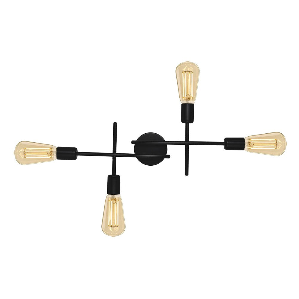 Eglo Canada - LED Wall/Ceiling Mount - Avondale - Matte Black- Union Lighting Luminaires Decor