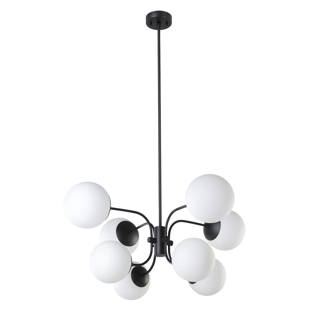 Eglo Canada - Eight Light Pendant - Moultrie - Black- Union Lighting Luminaires Decor
