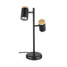 Eglo Canada - LED Table Lamp - Chatterton - Structured Black And Wood- Union Lighting Luminaires Decor