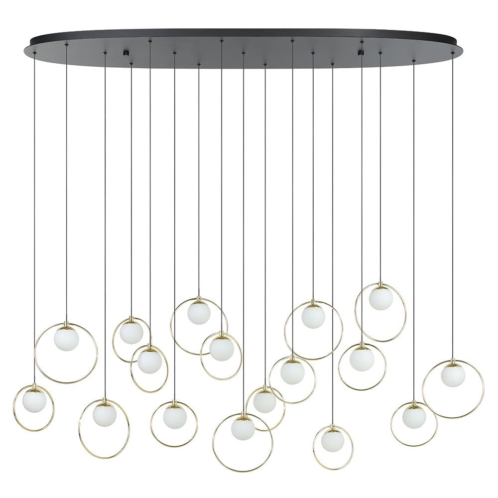 Eglo Canada - LED Pendant - Portocolom - Black, Shinny Brass- Union Lighting Luminaires Decor