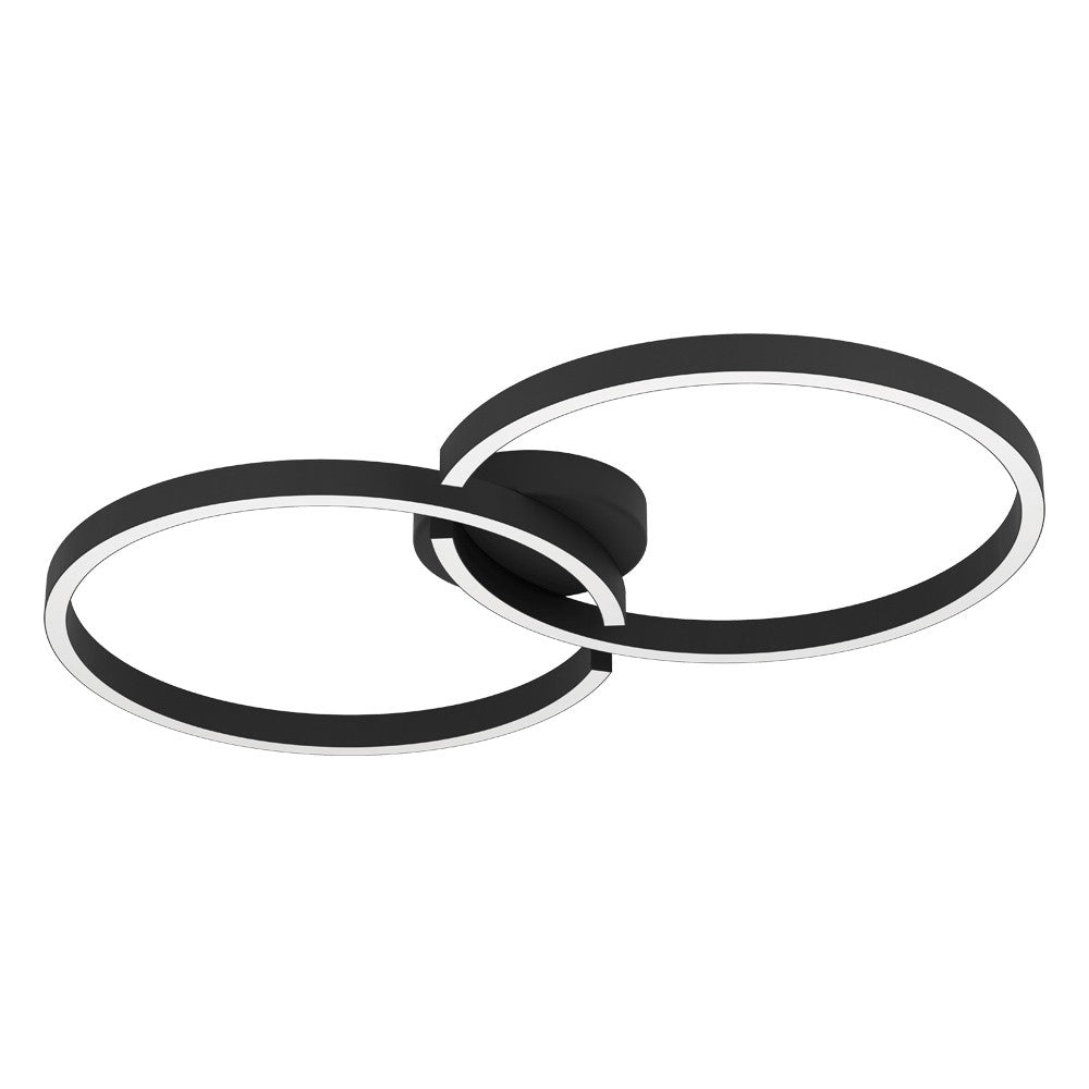 Eglo Canada - LED Ceiling Mount - Amandolo - Black- Union Lighting Luminaires Decor