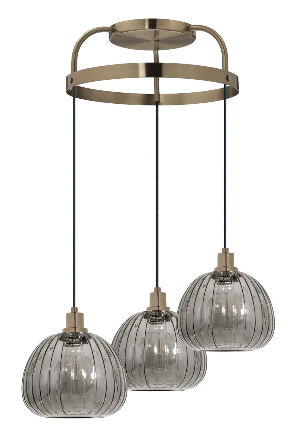 Eglo Canada - Three Light Pendant - Ballelo - Brushed Gold- Union Lighting Luminaires Decor