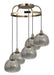 Eglo Canada - Five Light Pendant - Ballelo - Brushed Gold- Union Lighting Luminaires Decor