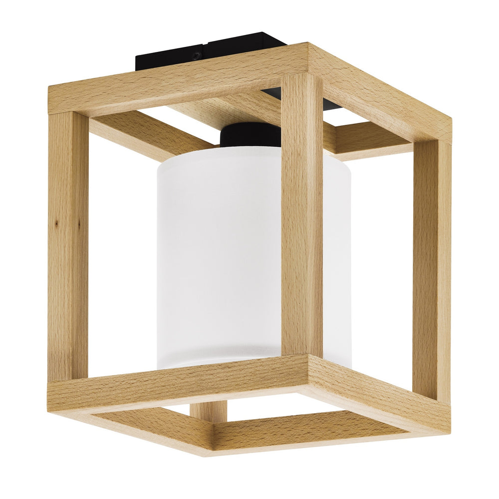 Eglo Canada - One Light Ceiling Mount - Granados - Black, Beech Wood- Union Lighting Luminaires Decor