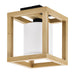 Eglo Canada - One Light Ceiling Mount - Granados - Black, Beech Wood- Union Lighting Luminaires Decor