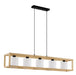 Eglo Canada - Five Light Pendant - Granados - Black, Beech Wood- Union Lighting Luminaires Decor