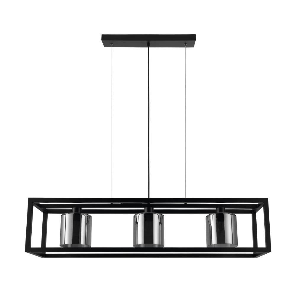 Eglo Canada - Three Light Pendant - Brisling - Black- Union Lighting Luminaires Decor