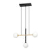 Eglo Canada - Three Light Linear Pendant - Paz - Black / Brushed Gold- Union Lighting Luminaires Decor