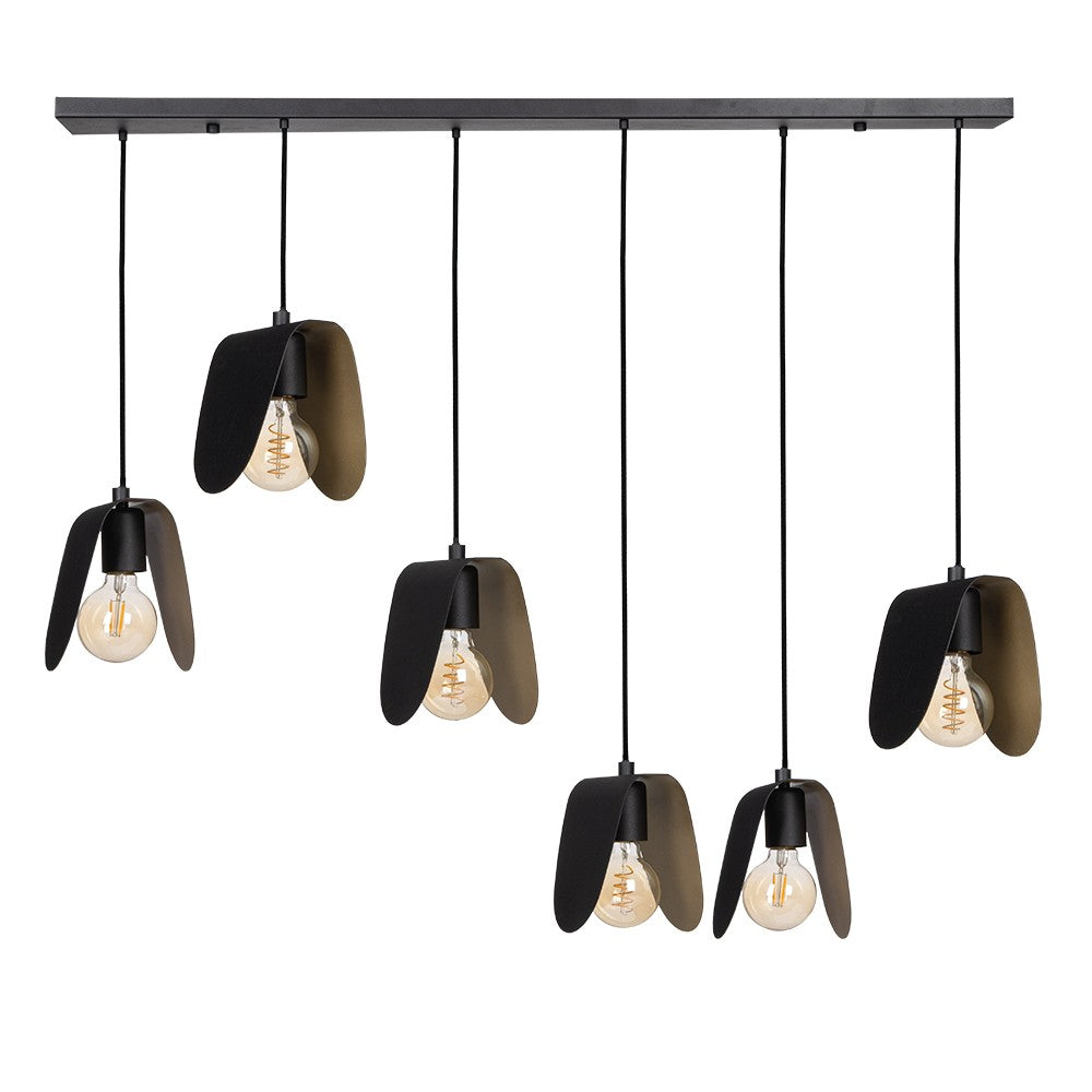 Eglo Canada - Six Light Pendant - Serenara - Black- Union Lighting Luminaires Decor