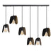 Eglo Canada - Six Light Pendant - Serenara - Black- Union Lighting Luminaires Decor