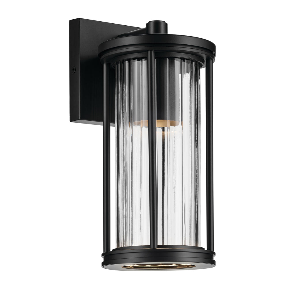 Kichler Canada - One Light Outdoor Wall Mount - Barras - Black- Union Lighting Luminaires Decor