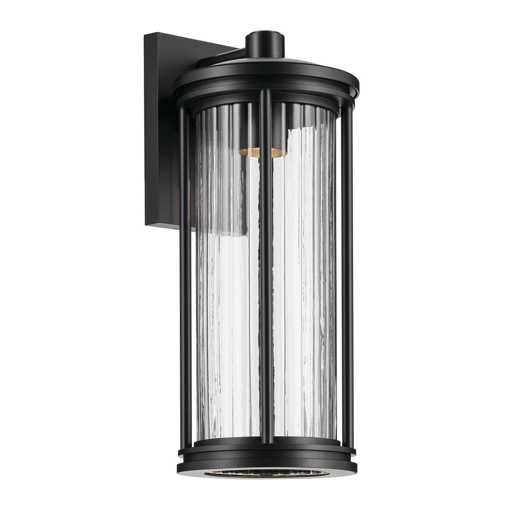 Kichler Canada - One Light Outdoor Wall Mount - Barras - Black- Union Lighting Luminaires Decor