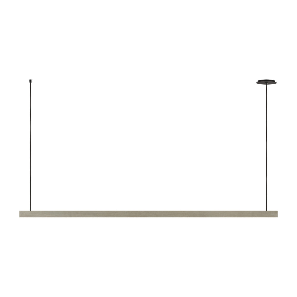 Visual Comfort Modern - LED Linear Chandelier - Lino - Honed Concrete- Union Lighting Luminaires Decor