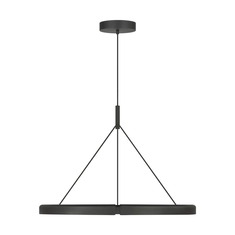 Visual Comfort Modern - LED Chandelier - Cloak - Nightshade Black- Union Lighting Luminaires Decor
