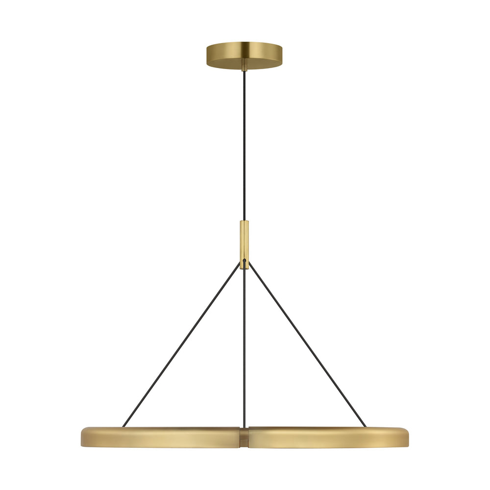 Visual Comfort Modern - LED Chandelier - Cloak - Hand-Rubbed Antique Brass- Union Lighting Luminaires Decor
