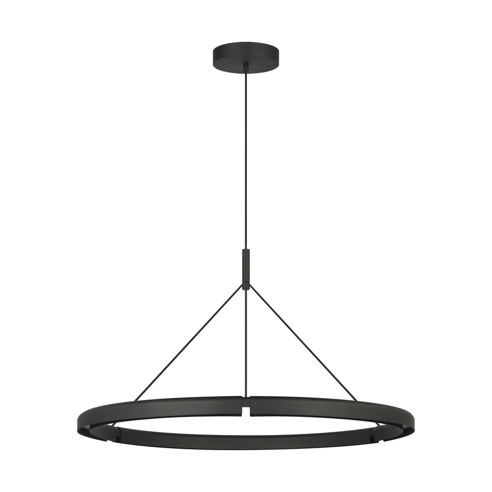 Visual Comfort Modern - LED Chandelier - Cloak - Nightshade Black- Union Lighting Luminaires Decor