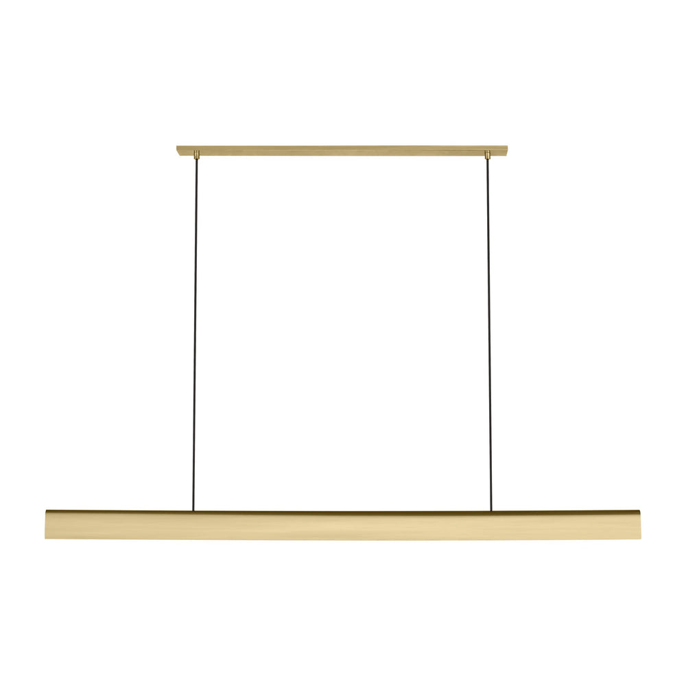 Visual Comfort Modern - LED Linear Chandelier - Cloak - Hand-Rubbed Antique Brass- Union Lighting Luminaires Decor