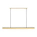 Visual Comfort Modern - LED Linear Chandelier - Cloak - Hand-Rubbed Antique Brass- Union Lighting Luminaires Decor