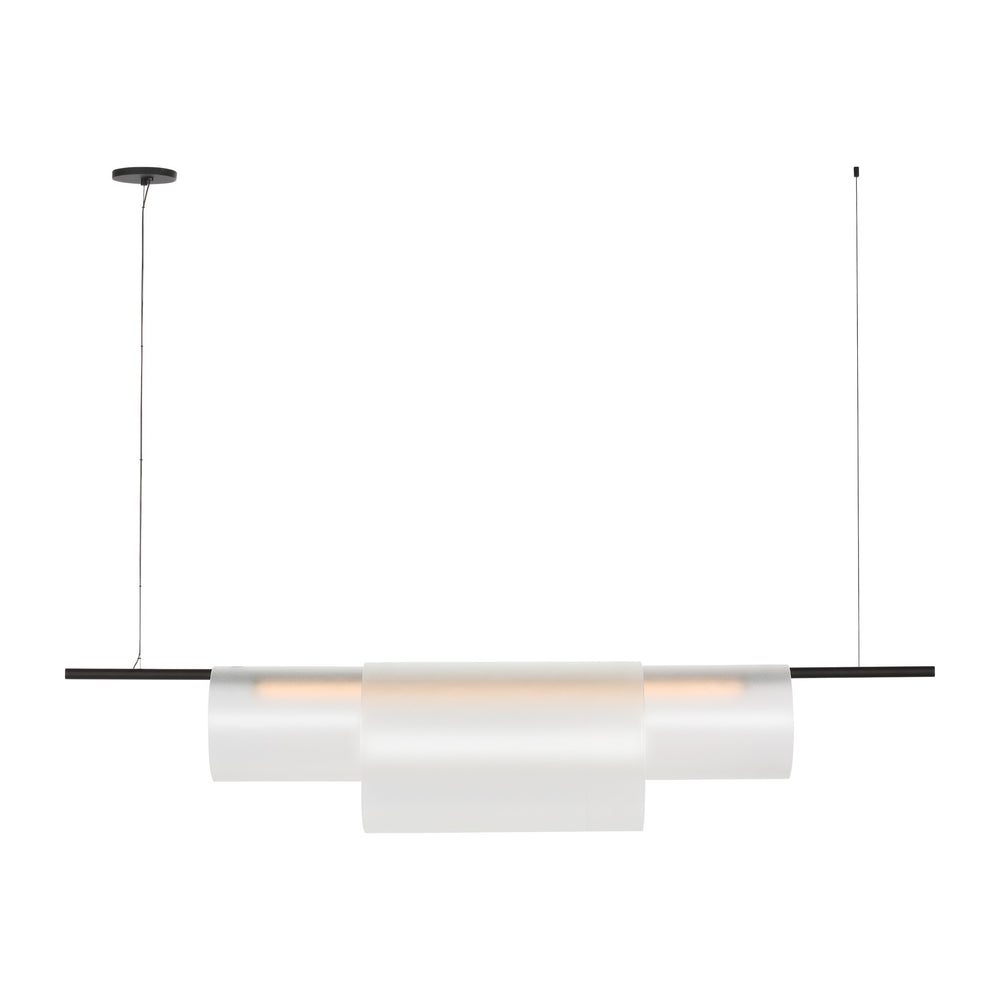 Visual Comfort Modern - LED Linear Chandelier - Trace - Nightshade Black- Union Lighting Luminaires Decor