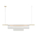 Visual Comfort Modern - LED Linear Chandelier - Trace - Hand-Rubbed Antique Brass- Union Lighting Luminaires Decor