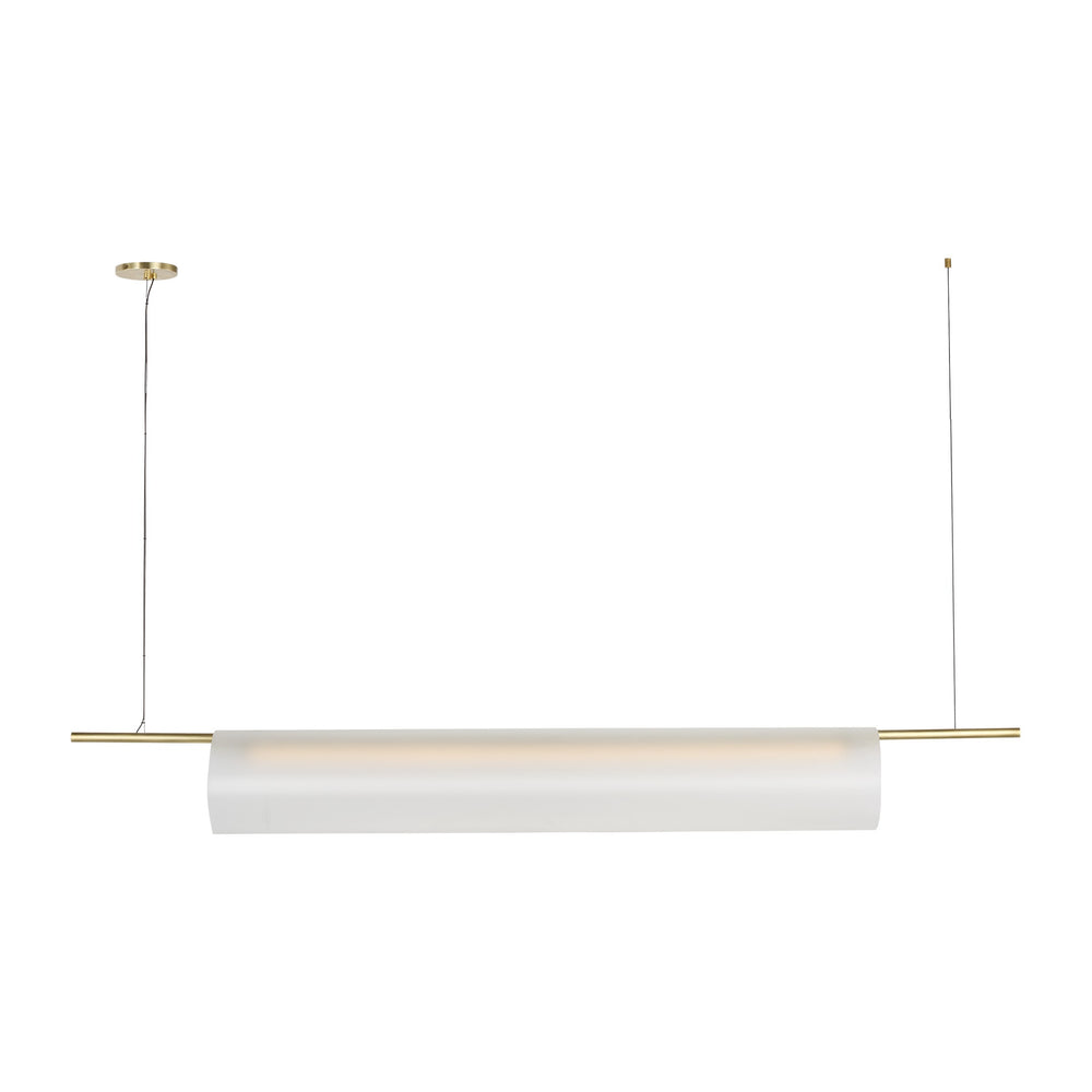 Visual Comfort Modern - LED Linear Chandelier - Trace - Hand-Rubbed Antique Brass- Union Lighting Luminaires Decor