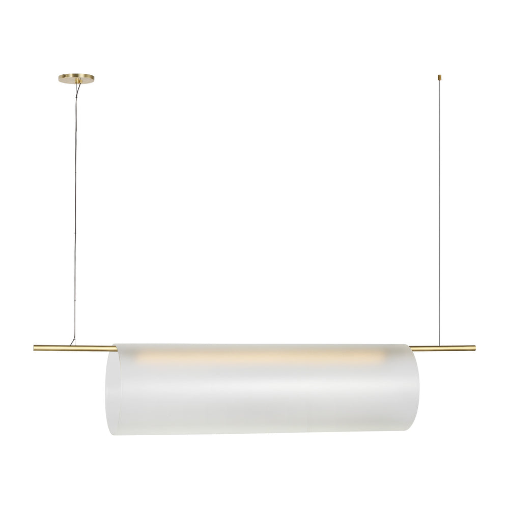 Visual Comfort Modern - LED Linear Chandelier - Trace - Hand-Rubbed Antique Brass- Union Lighting Luminaires Decor