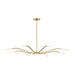 Visual Comfort Modern - LED Chandelier - Lajos - Hand-Rubbed Antique Brass- Union Lighting Luminaires Decor