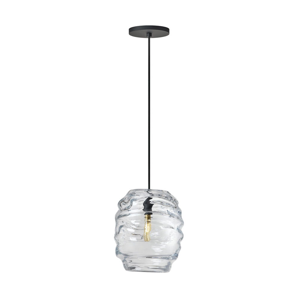 Visual Comfort Modern - One Light Pendant - Audra - Nightshade Black- Union Lighting Luminaires Decor