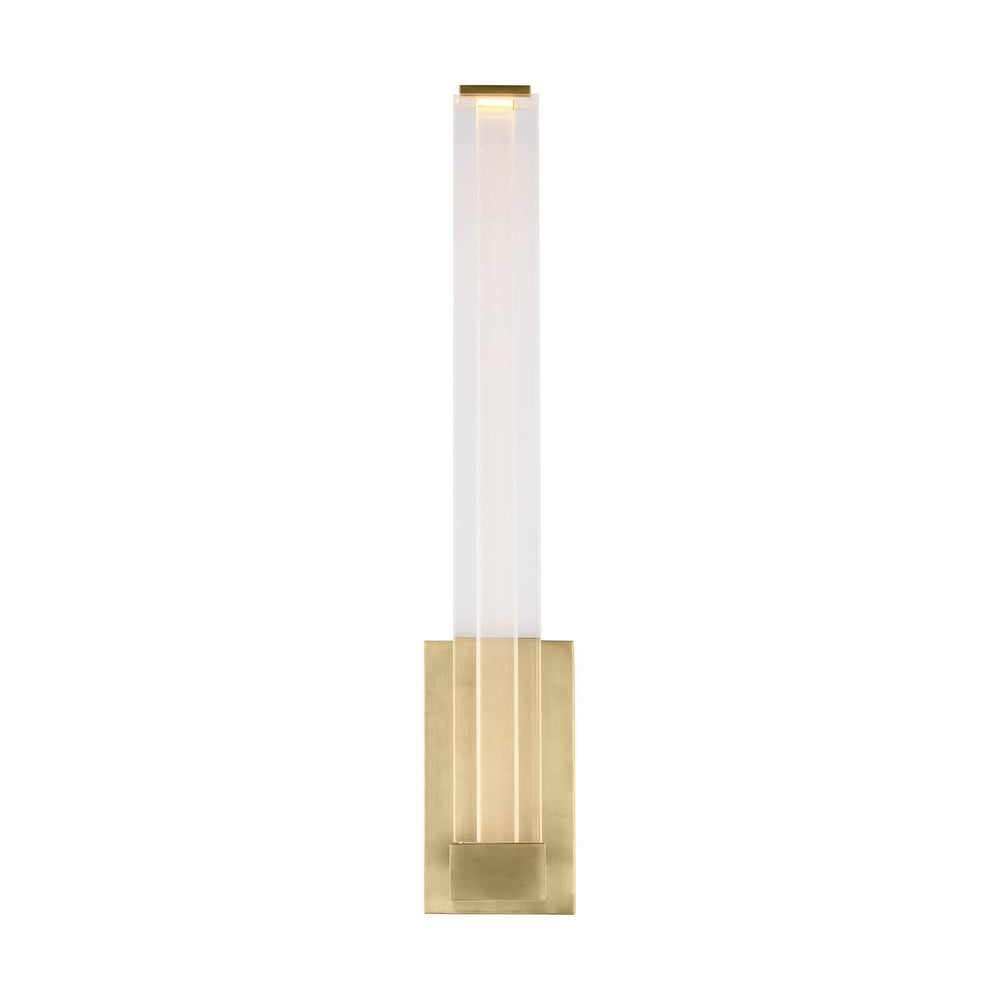 Visual Comfort Modern - LED Wall Sconce - Reiya Square - Hand-Rubbed Antique Brass- Union Lighting Luminaires Decor