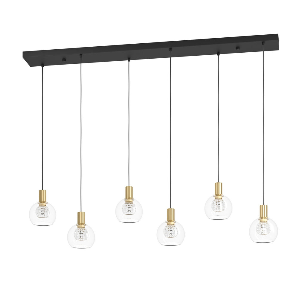 Eglo Canada - LED Linear Pendant - Terque - Black, Brushed Gold- Union Lighting Luminaires Decor